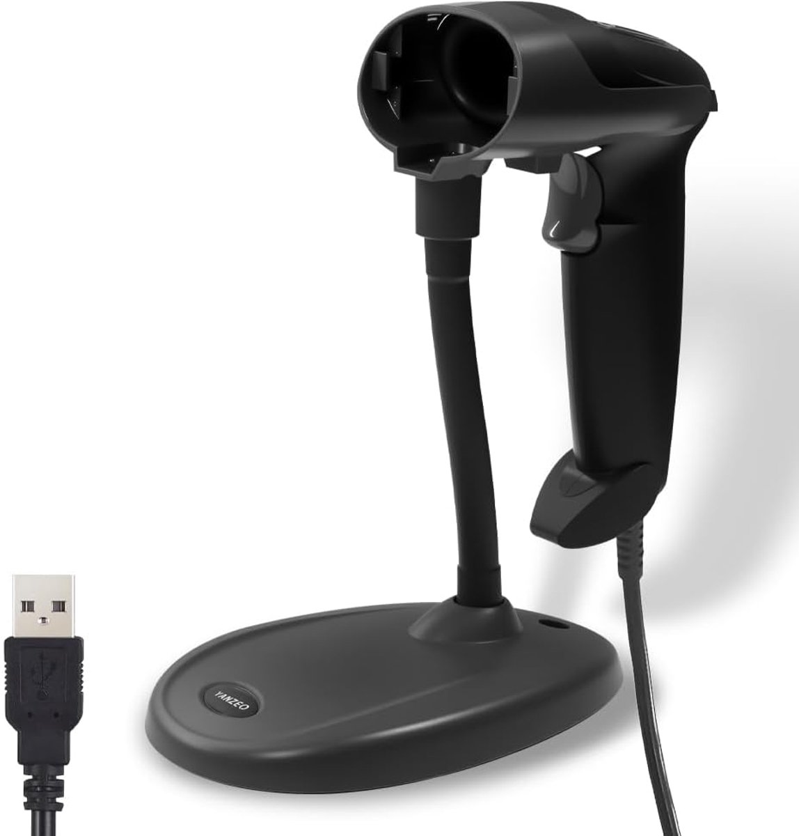 Barcode Scanner - Code Lezer - Snel Scannen - Verstelbare Stand - 25 x 16.7 x 10 cm - Zwart