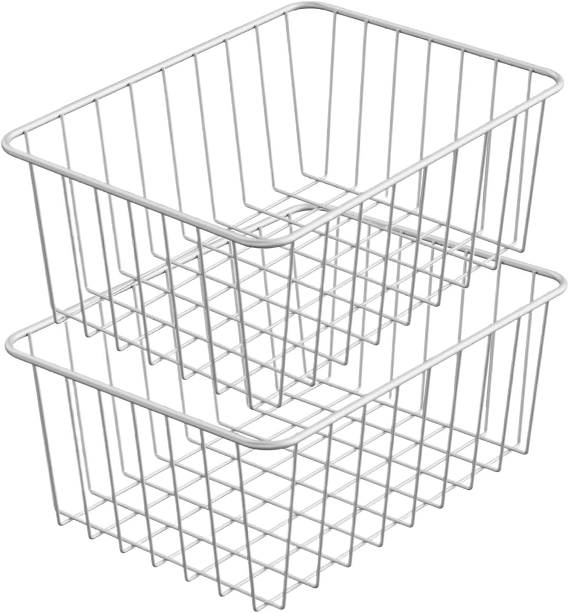 Keukenliftmand - Vriezer Organizer - Voedsel Opbergen - Stapelbaar Ontwerp - 28x215x12 cm - Wit