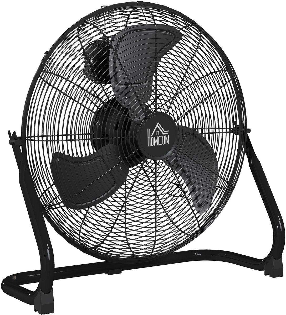 HOMCOM Bureauventilator - Metaal - 59x22x59cm - Zwart