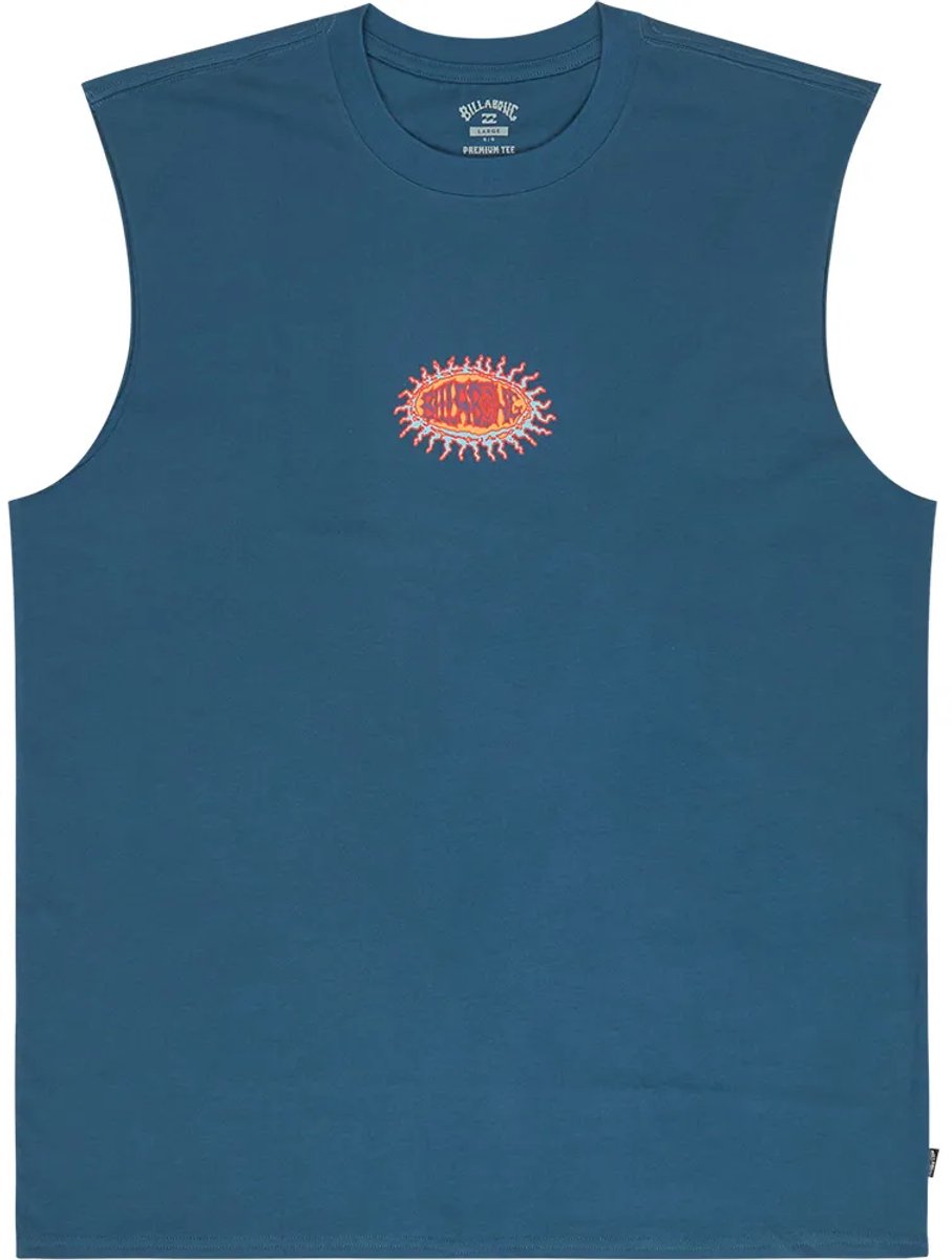 Billabong Burn Out Mouwloos T-shirt S Man Turquoise
