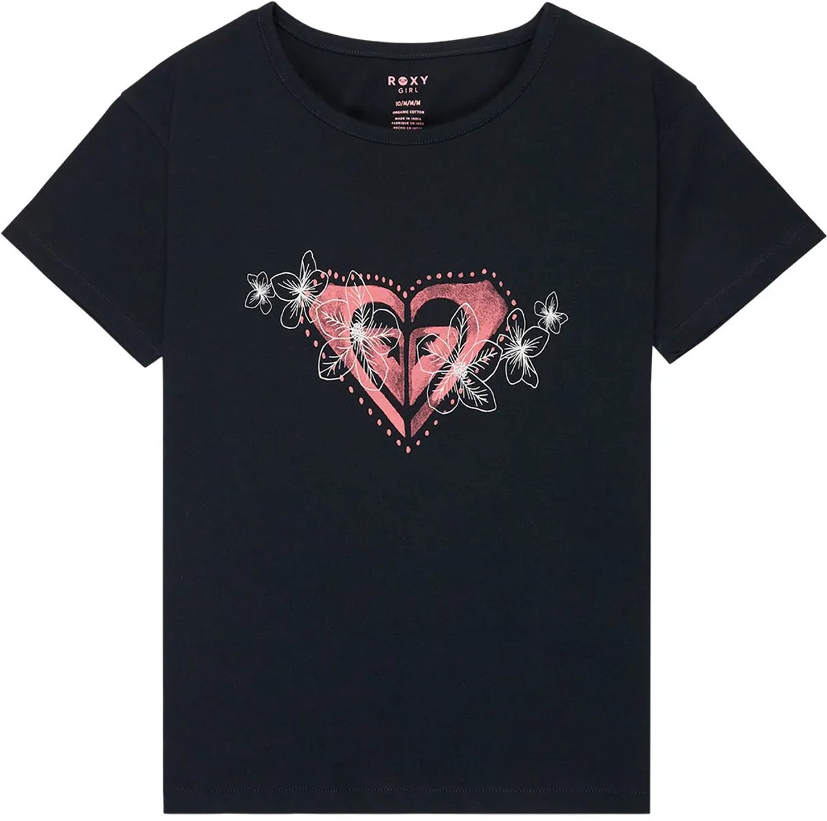 Roxy Lilyregular Night T-shirt Met Korte Mouwen 12 Years Meisje Antraciet