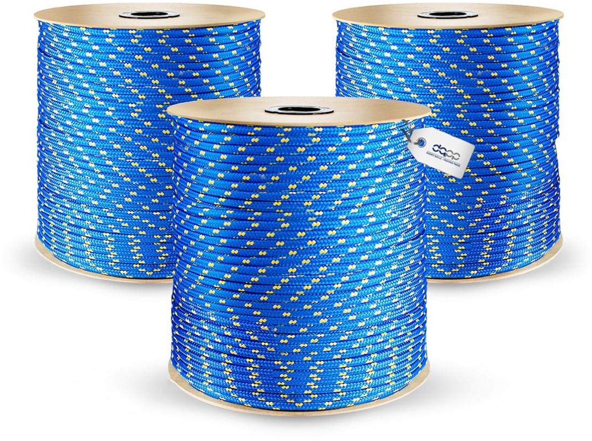Polypropyleen Touw - Marine Koord Grapin - Vastzetten Bevestigen - Geurloos Sterk Materiaal - 200m 10mm - Blauw