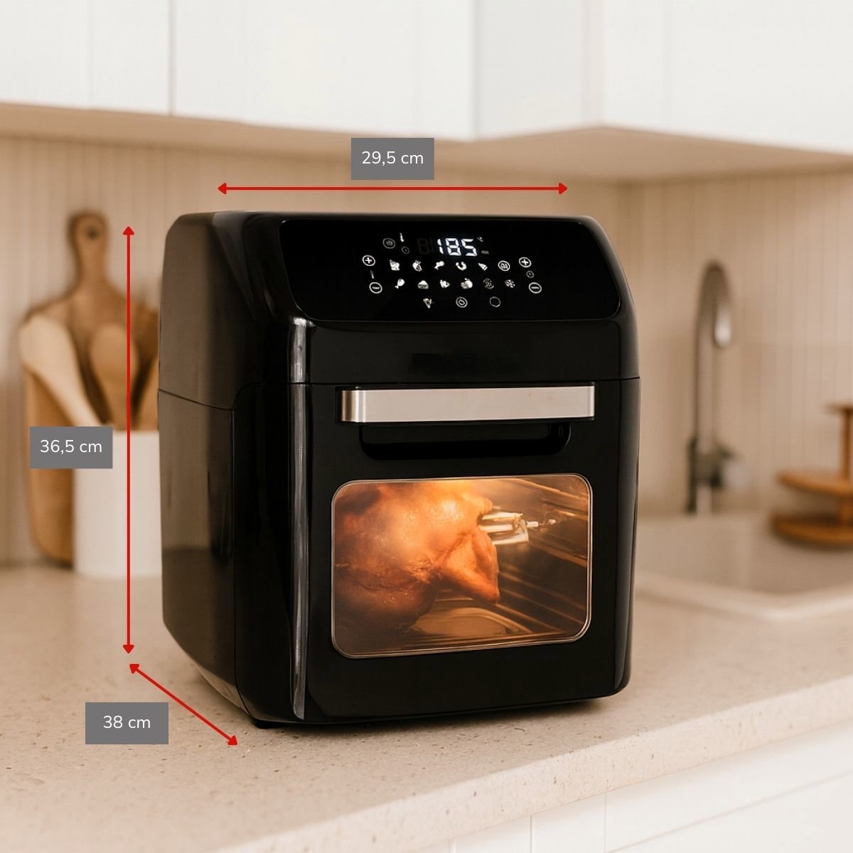 Alpina Airfryer Oven XXXL 12L met Dubbele Lade - afbeelding 3