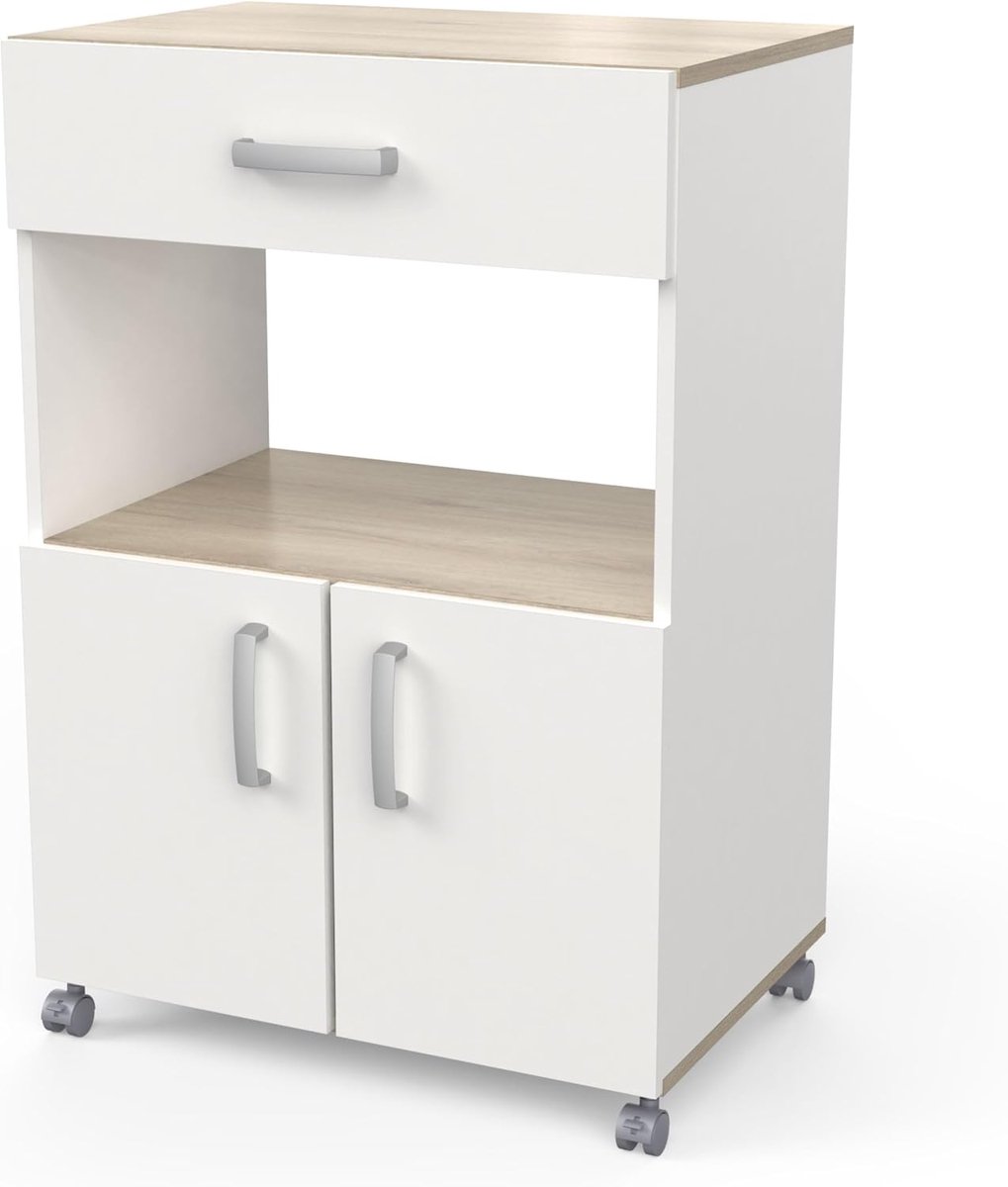 Dessert Trolley - Serveertafel - Eetkamer - Gemaakt in Frankrijk - 596 x 413 x 883 cm - Wit