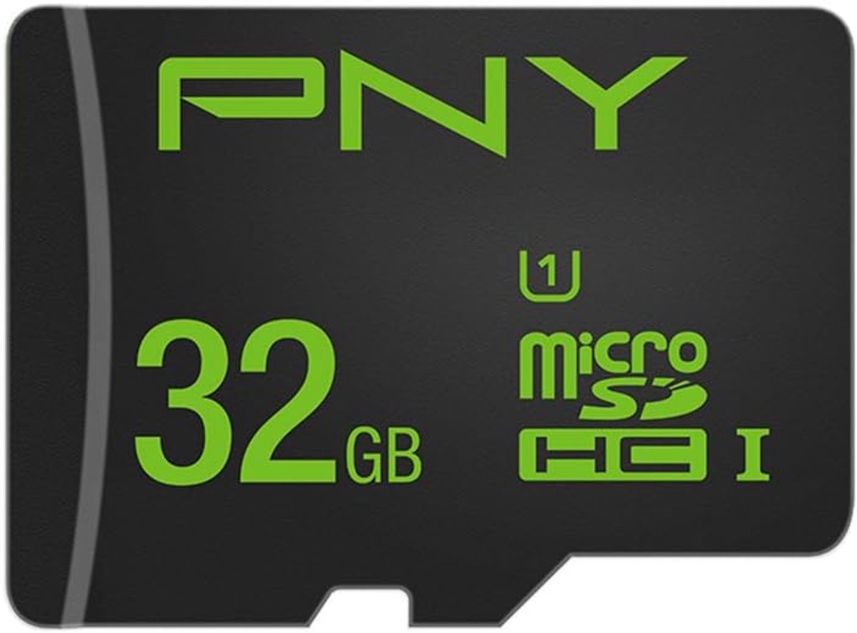 Micro SD Geheugenkaart - Opslagkaart SDXC - Mobiele Opslag Uitbreiden - Hoge Leessnelheid 80MB/s - 32GB Capaciteit - Zwart Groen