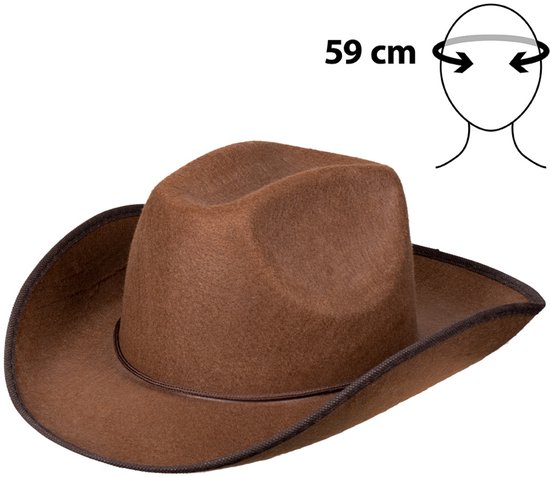 Chapeau de cowboy brun