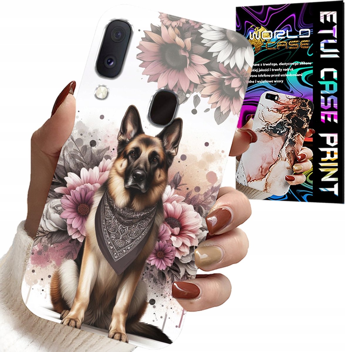 HOESJE VOOR SAMSUNG GALAXY A20E - HONDENHOESJE MET DE AFBEELDING VAN DE DUITSE HERDER