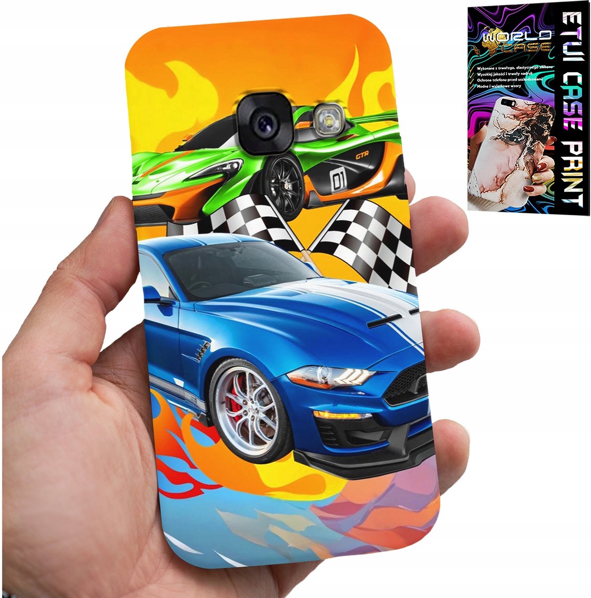 HOESJE VOOR SAMSUNG A5 2017 - VOOR KINDEREN, RACEAUTO'S