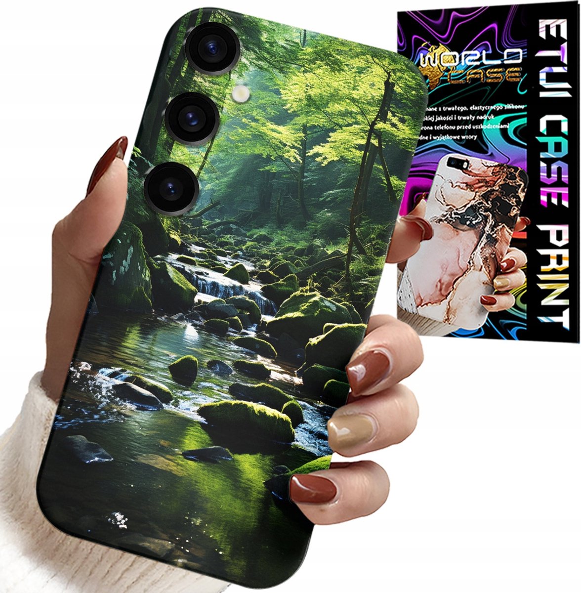 HOESJE VOOR SAMSUNG GALAXY A25 5G - NATUURLIJK UITZICHT OP BOS, RIVIER EN BEK