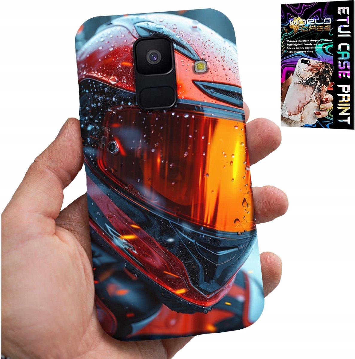 HOESJE VOOR SAMSUNG A6 2018 - MOTOR, VENTILATOR MOTORFIETSHELM MOTORFIETSERS