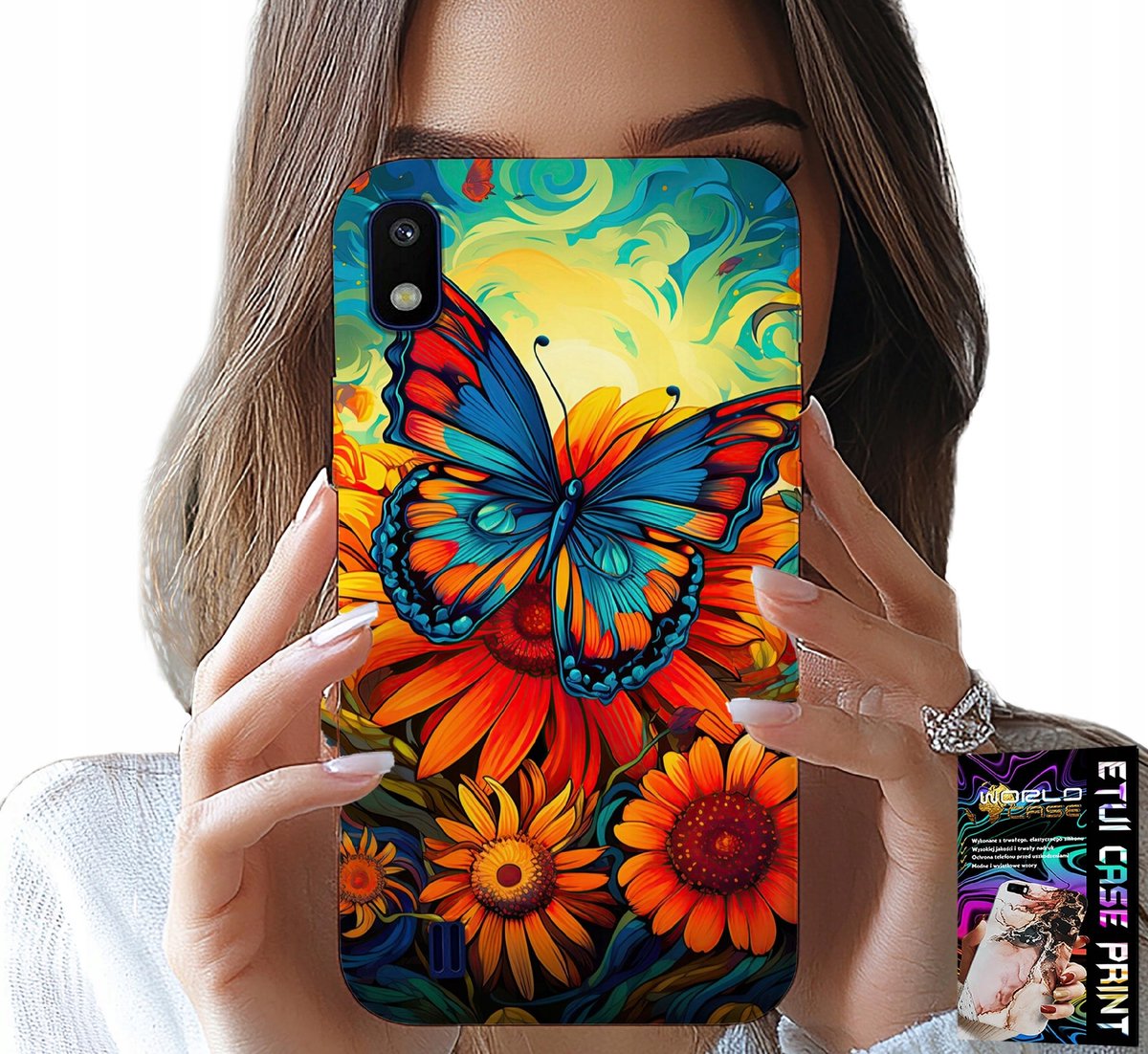 HOESJE VOOR SAMSUNG A10 - VLINDER-, BLOEMEN- EN ROZENPRINT