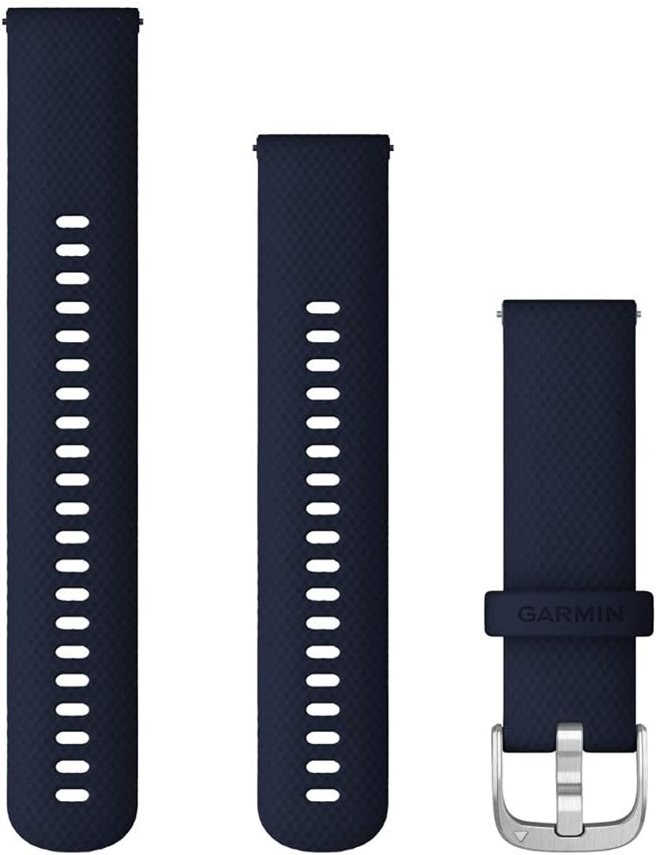 Horlogebandje Siliconen - Reserveband - Dagelijks Gebruik - Verstelbaar Snelmechanisme - 22 mm - Donkerblauw