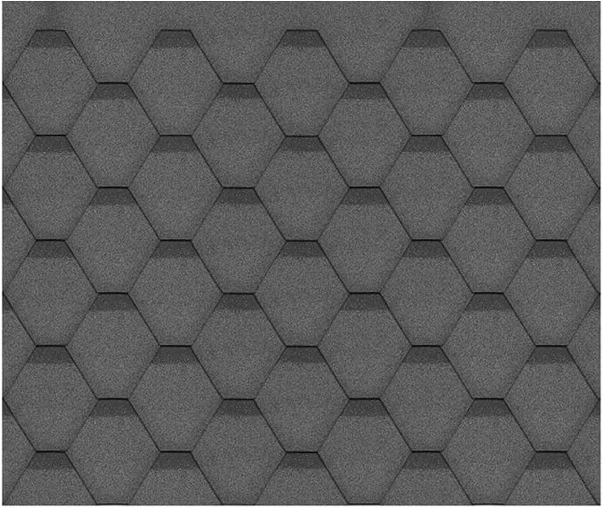 Bitumen Dakshingles - Dakbedekking Dakpannen - Tuinhuis Dak Bedekken - Weerbestendig Materiaal - 3 m² Pakket - Zwart