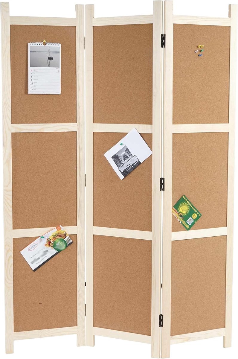 Kamerscherm Ruimteverdeler - Scheidingswand Prikbord - Privacy Creëren - Dubbelzijdig Brui