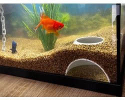 Aquarium Grot Ondergrondse Schuilplaats voor Vissen – Aquarium Decoratie Cave – Vis Verstopplek – Aquascape Accessoire – Geschikt voor Goudvissen & Tropische Vissen – Aquarium Accessoires Zoetwater