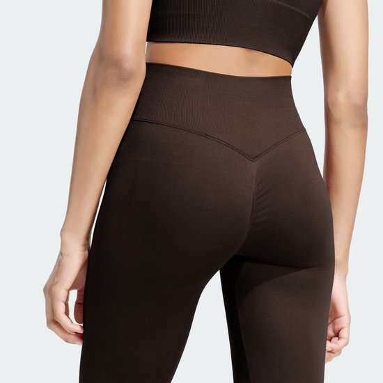 Adidas Performance Workout Essentials Knit Scrunch 7/8 Legging - Dames - Bruin van Adidas — afbeelding 2