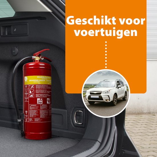 Smartwares 10.015.05 - Brandblusser Schuim 6L - Incl ophangbeugel - Brandklasse AB - BSI Gecertificeerd