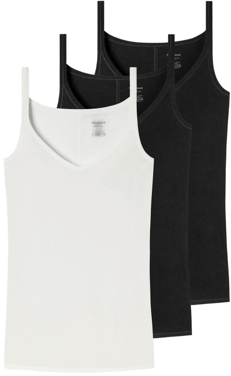 Schiesser Dames spaghettitop 3 pack Personal Fit