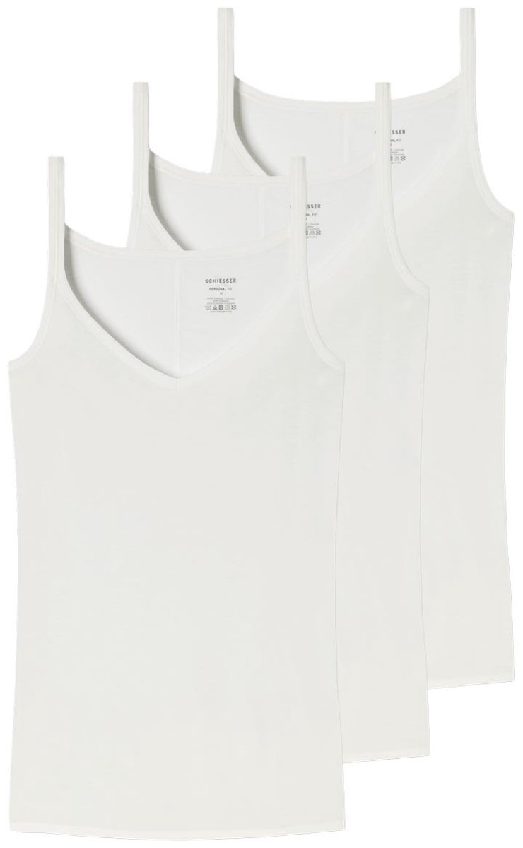 Schiesser Dames spaghettitop 3 pack Personal Fit