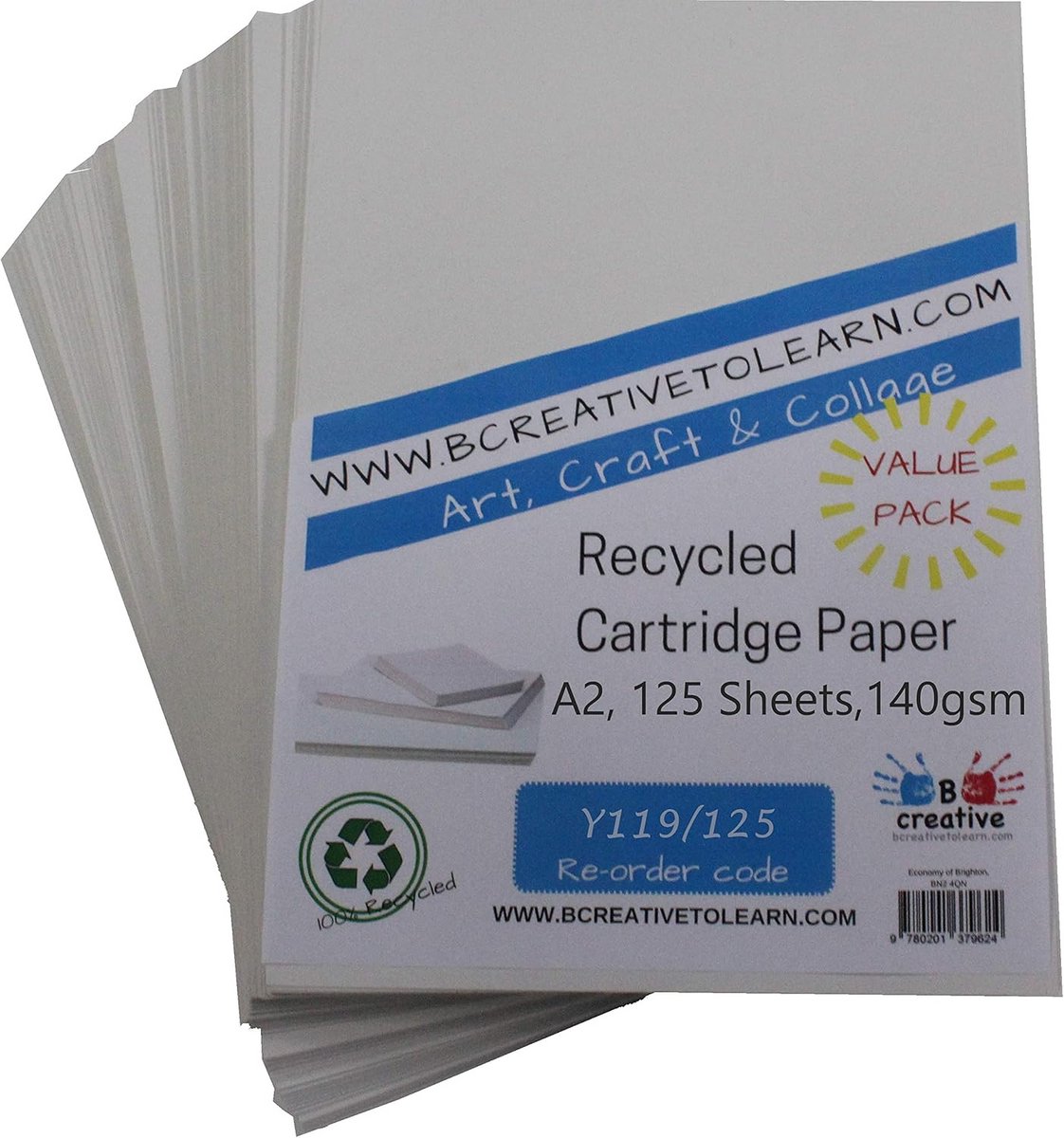 Gerecycled Wit Cartridgepapier 140gsm voor Tekenen en Schetsen - Grootverpakking