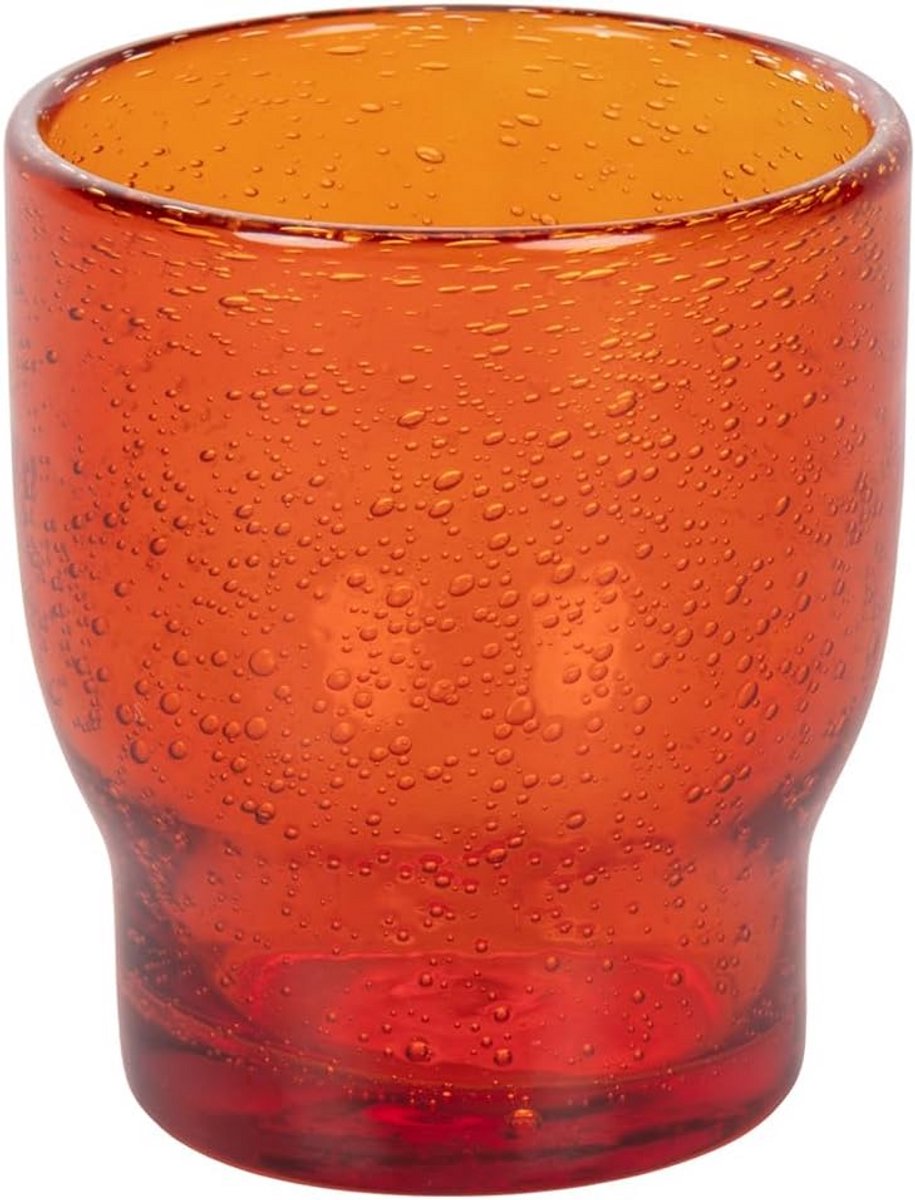 Set van 6 Waterglazen - 325 ml - Handgeblazen Glas met Kleuraccenten