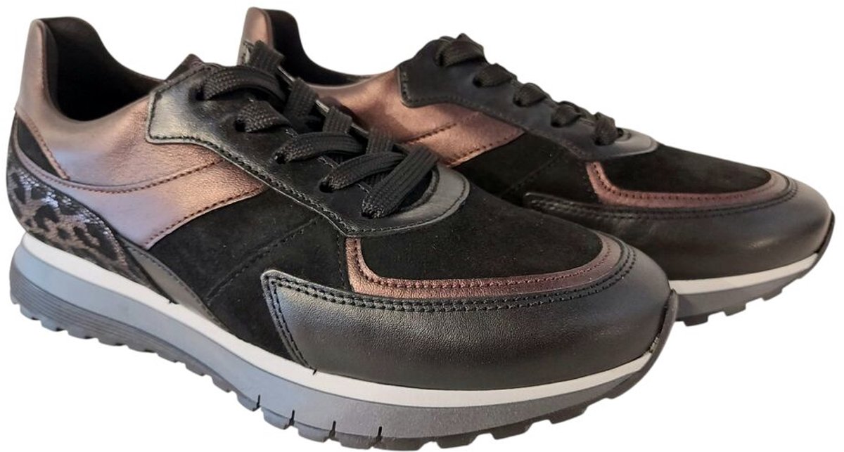 Gabor Sneaker 76.375.47 Zwart Brons Combi Wijdte H