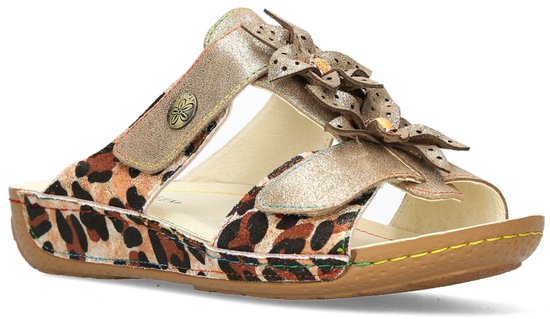 Laura Vita Slipper Linao 01 SL918-1D Brons Combi Dames - Brons - 38