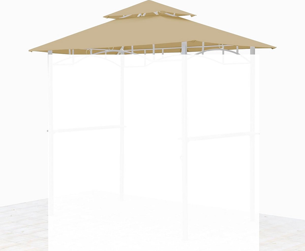 Vervangend Dak voor BBQ Partytent 1,5 x 2,4 m Vuurbestendig Beige