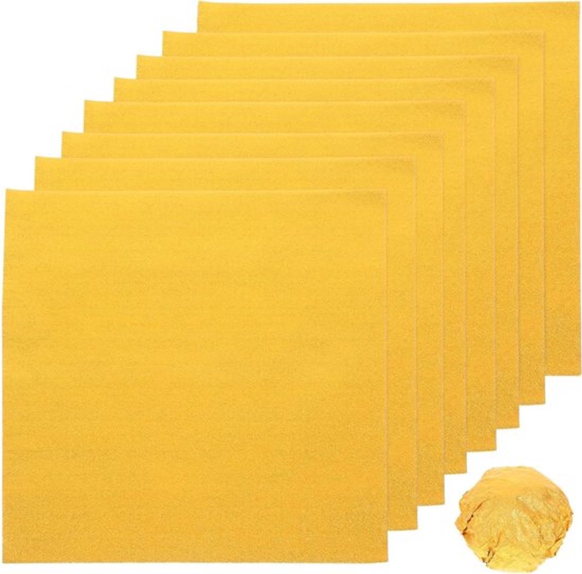 Aluminiumfolie Wrappers Voedsel Verpakking Goud Papier Chocolade Snoep (20x20cm) met Gratis 200 Stuks.