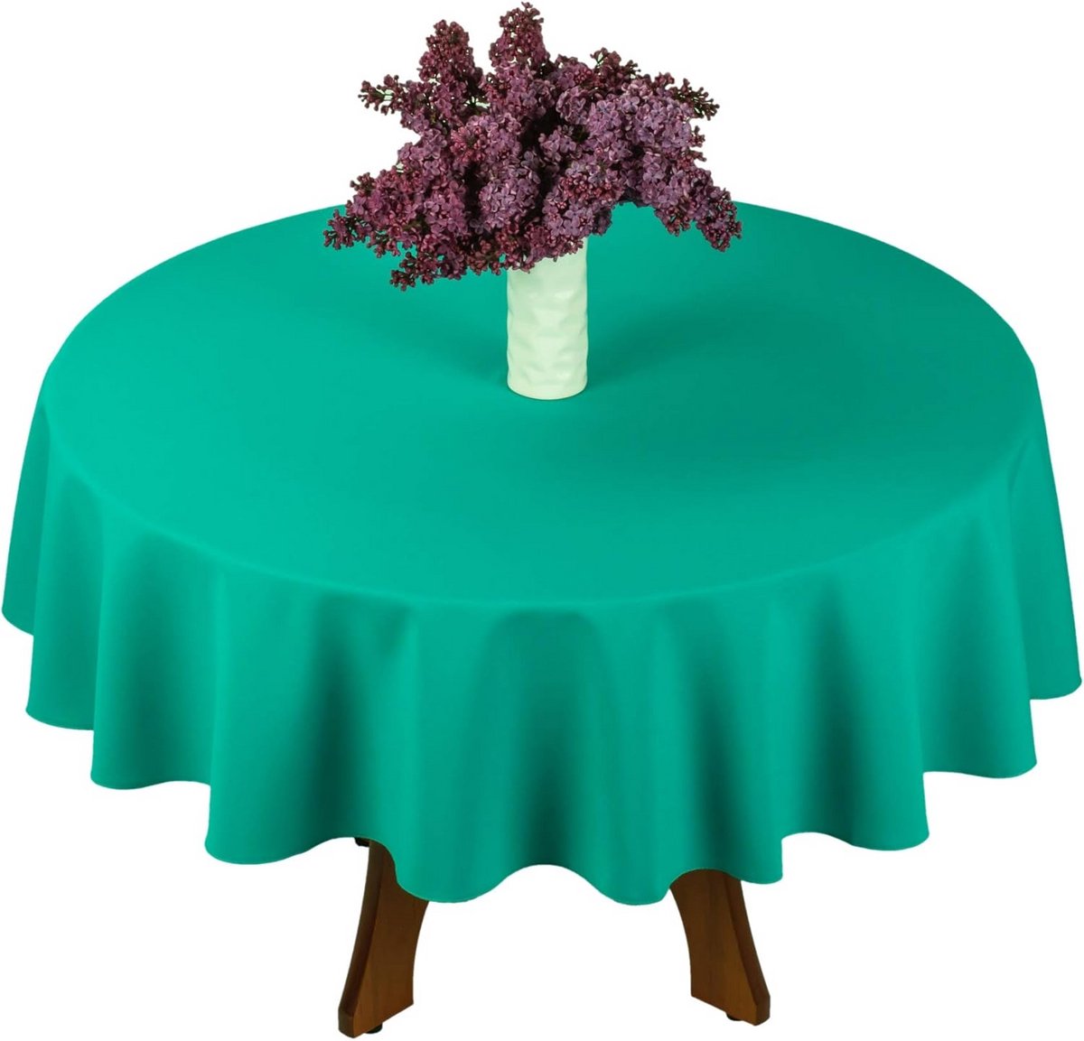 Rond Turquoise Tafelkleed 140 cm - Tafeldecoratie voor Keuken en Woonkamer