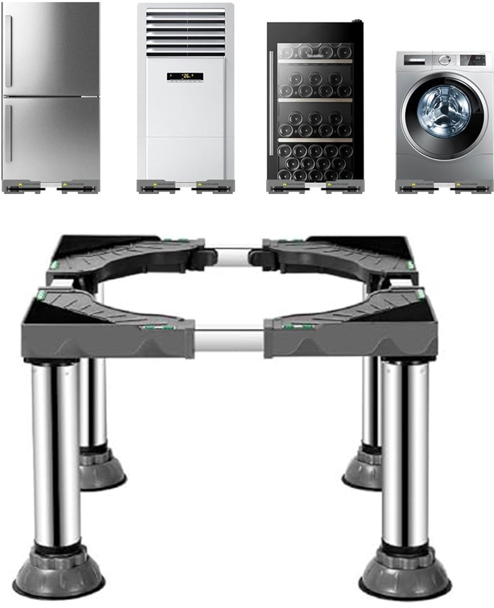Wasmachinevoet - Schokbestendige wasmachinevoet - Verstelbare breedte en hoogte (40-65 cm, 31-34 cm) - voor vaatwasser, staande airconditioner en vriezer