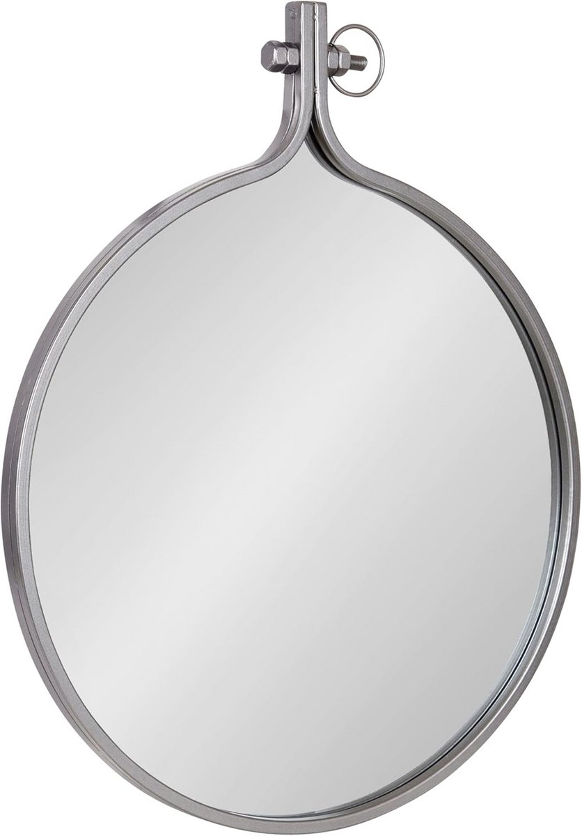Ronde Industriële Rustieke Metalen Wandspiegel 60x72 cm