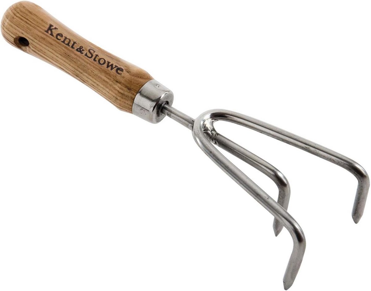 RVS Hand Fork (3-Tand) voor Tuin en Potten - Lichtgewicht en Duurzaam
