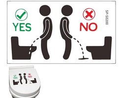 Grappige WC Stickers en Toiletzitting Stickers - Houd het Toilet Schoon