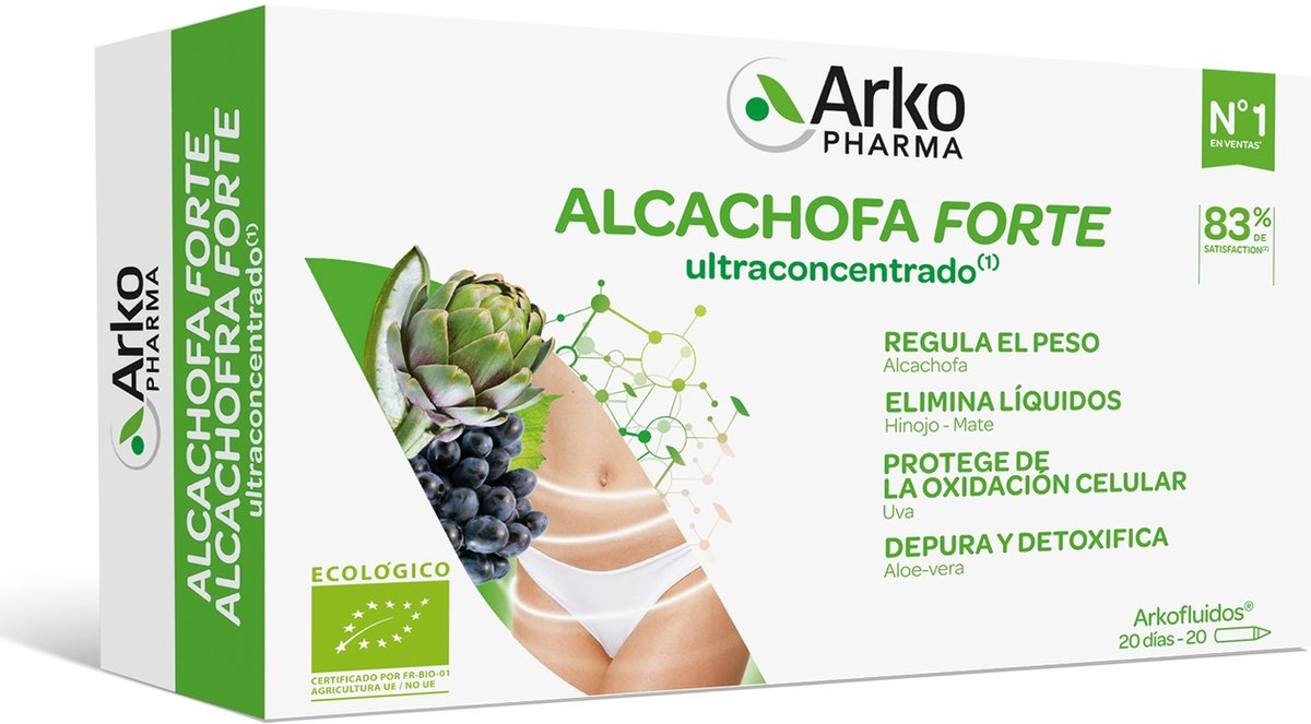 Arkofluido Artisjok Forte Bio ultrageconcentreerd 20 ampoules - 15ml|Arkofluido Artichoke Forte Bio ultra-concentrated 20 ampoules of 15ml|Arkofluido Artichaut Forte Bio ultra-concentré 20 ampoules de 15ml
