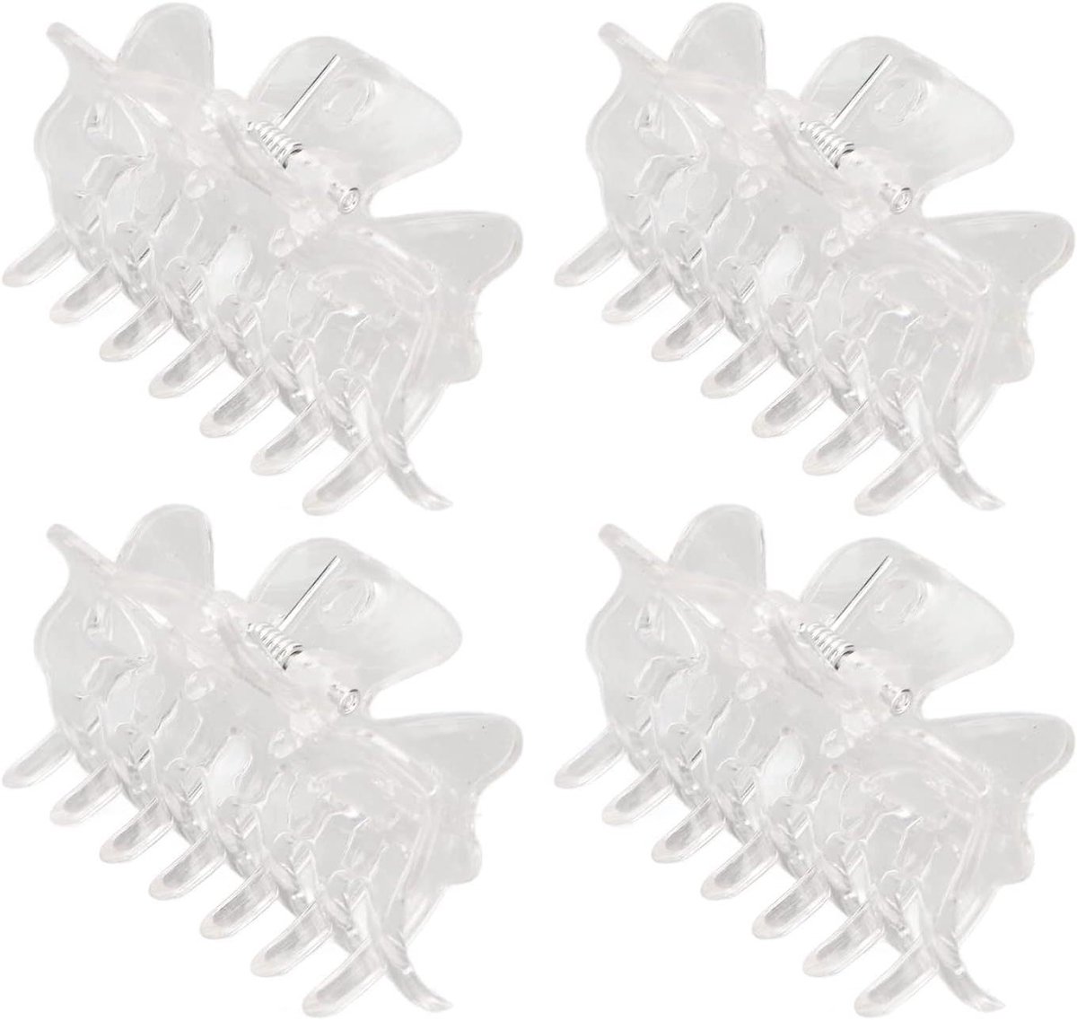 Twaalf transparante haarclips voor vrouwen - antislip, stevig en elegant.