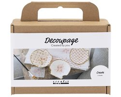 Creativ Company hobbyset decoupage mosselschelpen lichtroze knutselset.