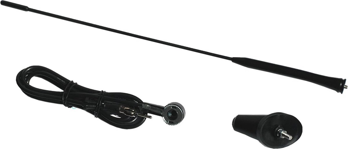 Universele Dakantenne 40 cm met Antennevoet en 120 cm Kabel voor Auto