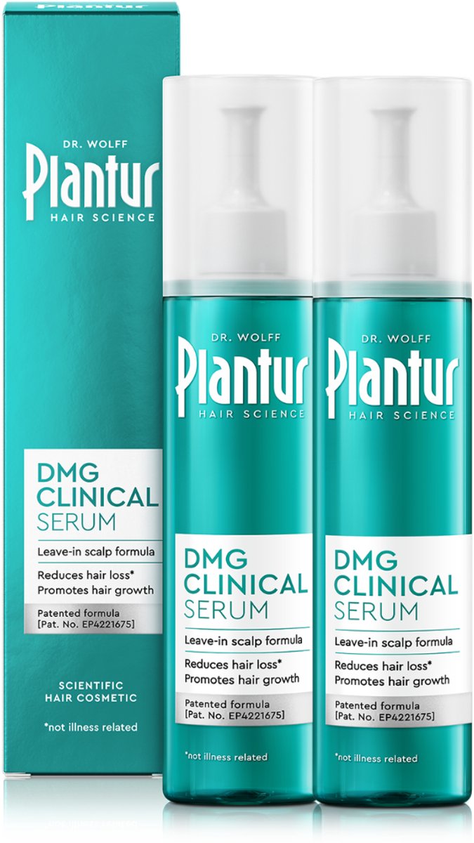 Plantur DMG Clinical Shampoo, 2x 250 ml – Helpt haaruitval te verminderen & stimuleert haargroei – Met DMG & cafeïne – Klinisch getest – Voor vrouwen