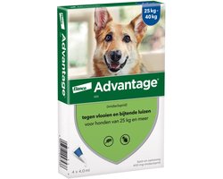 2x Advantage Anti Vlooiendruppels 400 Hond 25 - 40 kg 4 pipetten