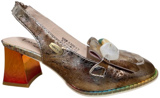 Laura Vita Hicmino 15 Bronze Sandaletten Brons Leer Dames - Brons - 39