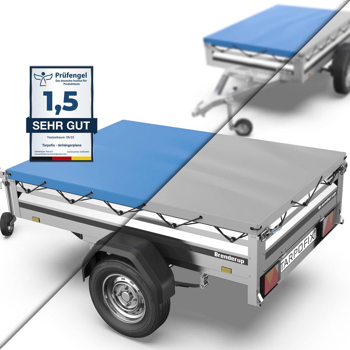 Aanhangwagen Dekzeil 212 x 123 cm - Versterkte PVC Hoes voor Auto Aanhangwagens