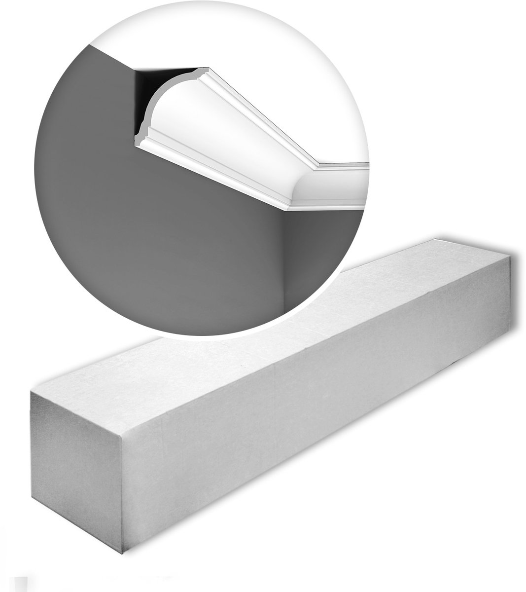 Orac Decor CX199-box AXXENT 1 doos 24 stukken Kroonlijst tijdeloos klassieke stijl wit | 48 m