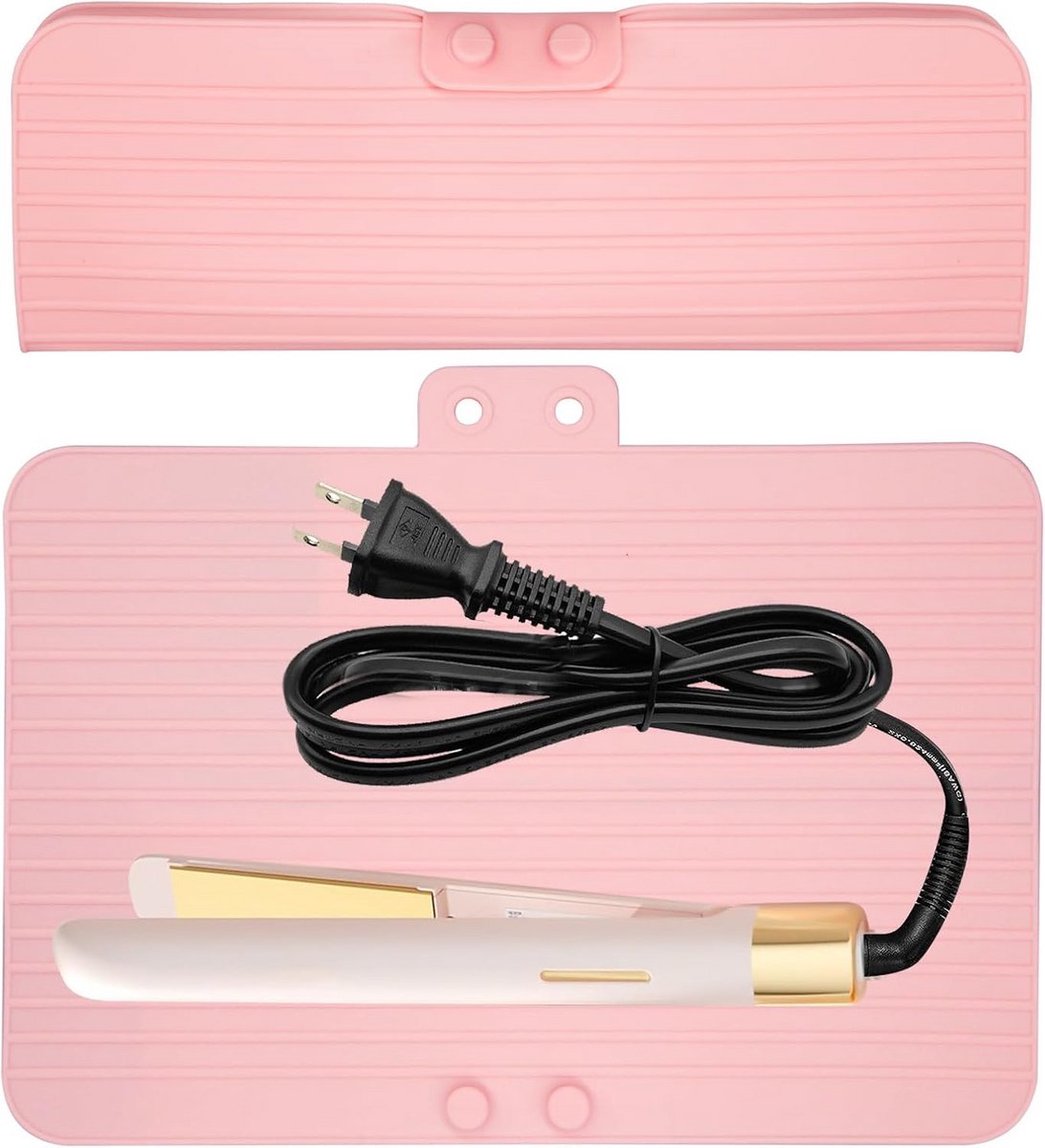 2-in-1 Hittebestendige Matte Haarstyling Reiszak - Opbergcase voor Krultang en Steilijzer