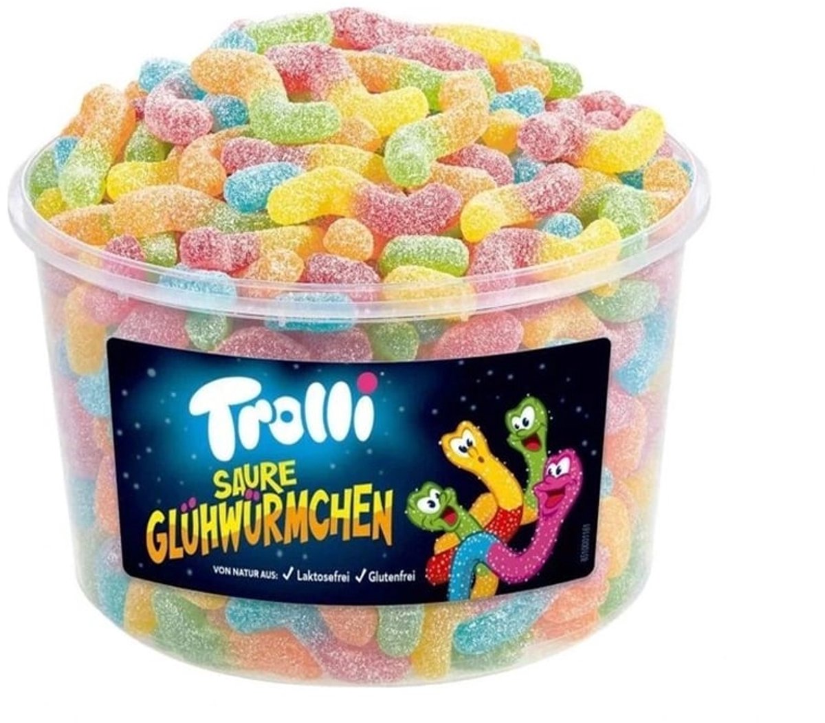 Trolli Zure Gloeiwormen - 150 stuks