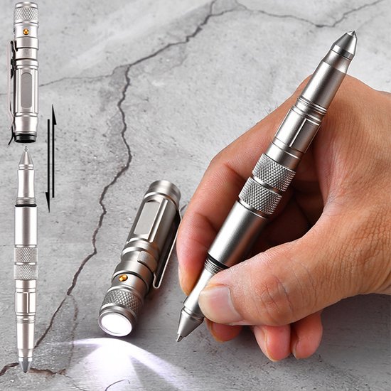 Tactische Pen met LED - Unieke Gadgets voor Mannen - Ideaal als Cadeau - Veiligheid & Functionaliteit van Merkloos — afbeelding 4