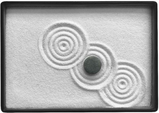 Mini Zen Garden voor Desktop - Incl. Rake, Bamboepen en Rivierstene van MINI — afbeelding 5