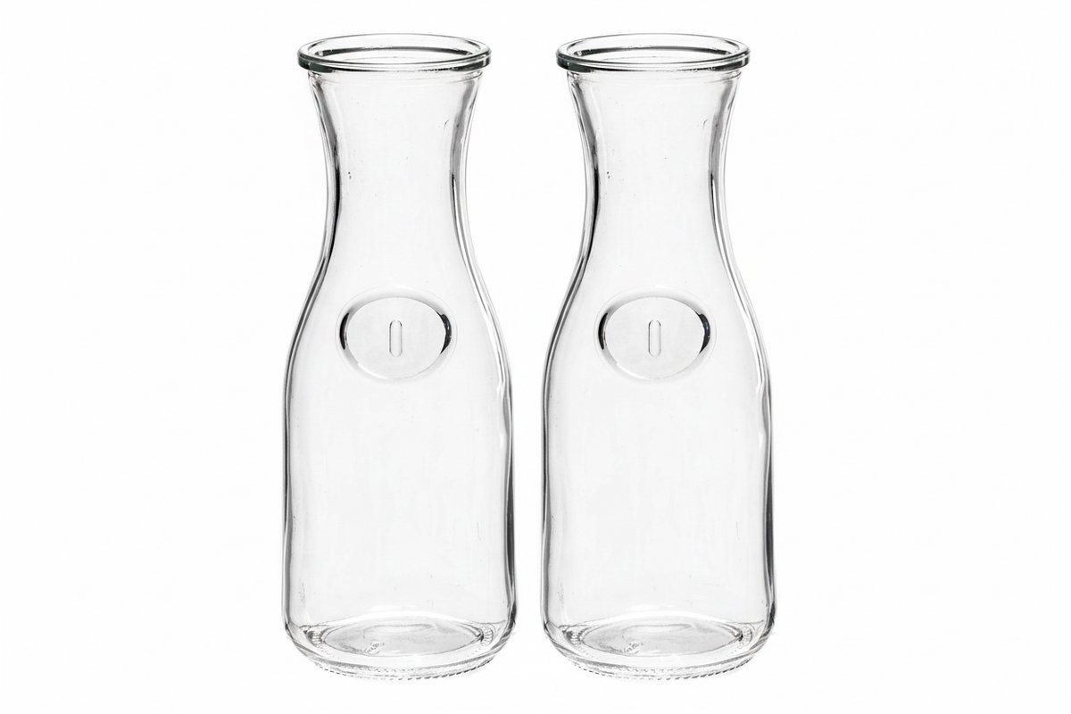Cookinglife Karaf / Waterkaraf / Schenkkan - 1 Liter - 2 stuks
