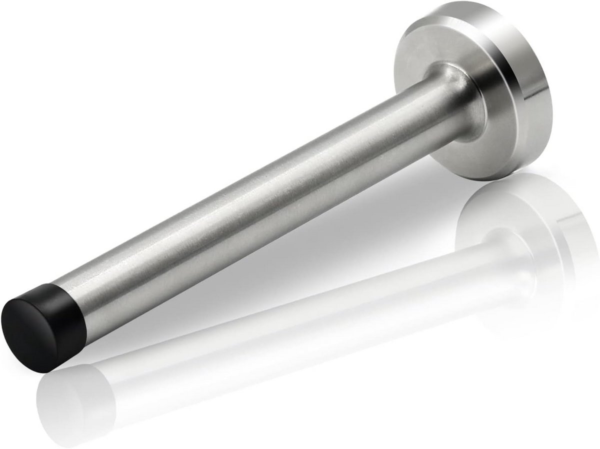 Robuuste Deurstoppers met Geluidsdempende Rubberen Bovenkant - Moderne Wandmontage, 6 inch