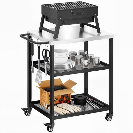 Outsunny - Barrière - Métal - 300x31x103.5cm - Marron